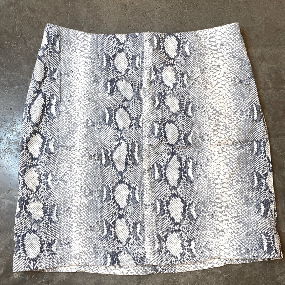 Free People Snake Skin Mini Skirt